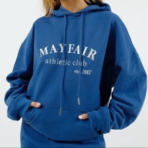 Mayfair athletics sweatshirt! it’s in OS which fits like a M/L.